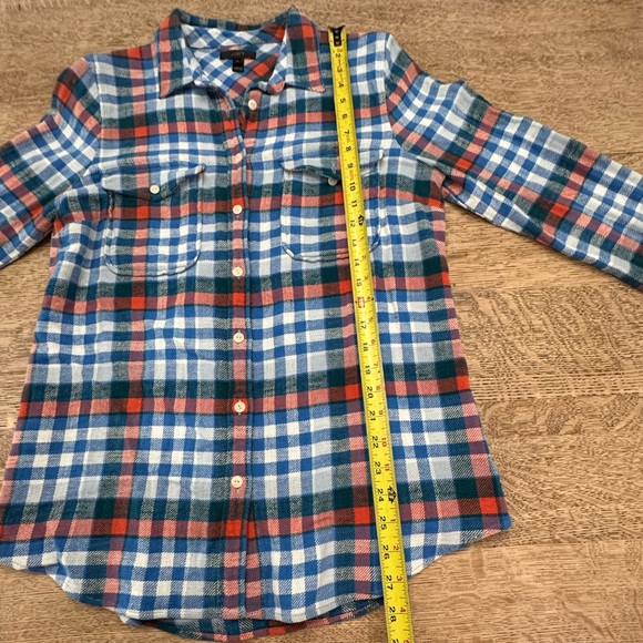 J. Crew Plaid Boyfriend Button Down Soft Flannel size 10 - Picture 12 of 15